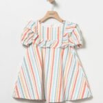 Vestido rayas niña Coco Acqua