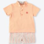 Conjuntos niño Rayas coral Coco Acqua