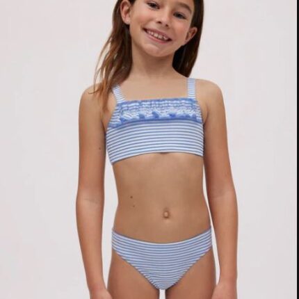 Bikini niña rayas azules Ysabel Mora