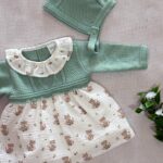 Vestido + Capota verde animales Glory Bebe