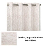 Cortina Jacquard Ice rosa