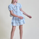 Falda vichy celeste Street Monkey