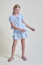 Falda vichy celeste Street Monkey