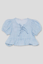 Top niña vichy celeste Street Monkey - Imagen 4