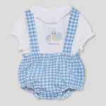 Conjunto vichy azul caracoles Street Monkey