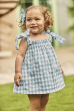 Vestido engomado cuadros Juliana