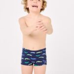 Bañador boxer niño cocodrilos amarillas Ysabel Mora
