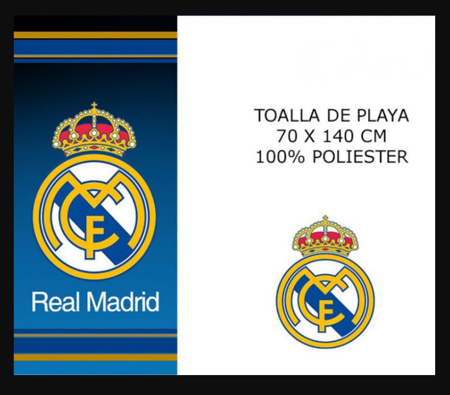 TRM Toalla playa o piscina Real Madrid escudo - Imagen 1