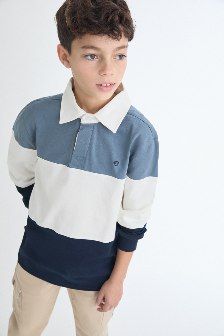 154184-product-large Polo niño raya azul Street Monkey - Imagen 1